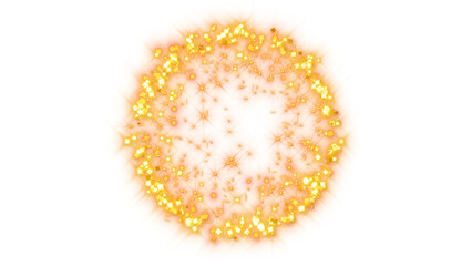 Gold Magic Particle Explosion &ndash; Transparent Background