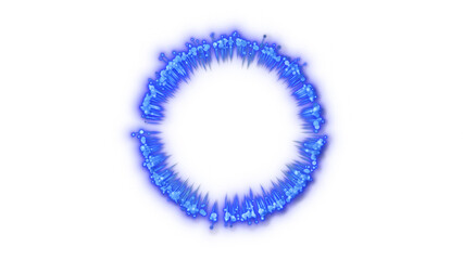 Blue Magic Particle Explosion &ndash; Transparent Background