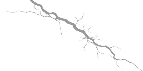 Cracked surface texture, detailed imperfection on white background design