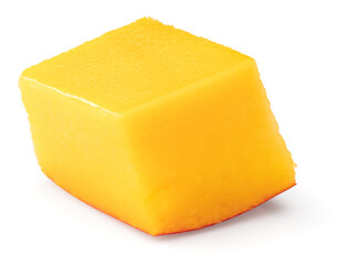 sliced mango isolated on white background. clipping path