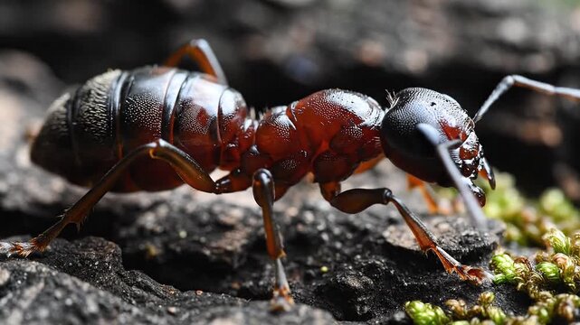 Exoskeleton details dominate this macro cinematic shot of ant highlighting chitinous armor plates pr 53