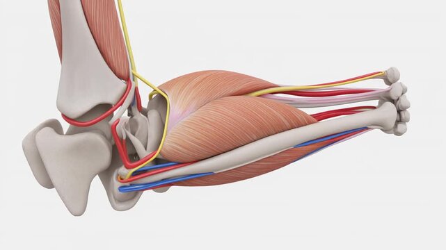 Human Anconeus Tendon Anatomy, Lateral Epicondyle Detail