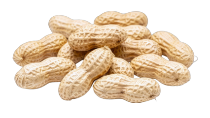 Peanuts Pile on White Background