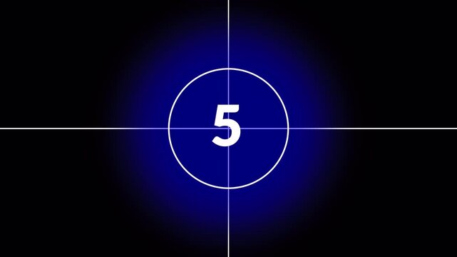 10 second countdown retro from ten to zero animation, Old film style retro of ten second in 4k,Retro movie style countdown animated video.