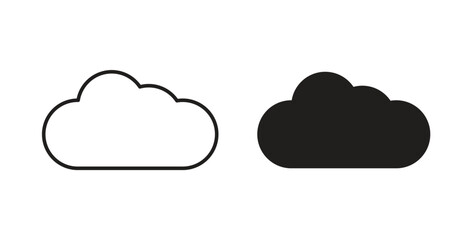 Cloud icons pack. icon for web design isolated on white background