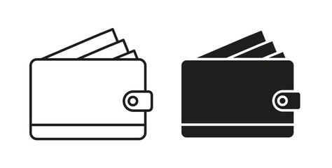 Cryptocurrency wallet icons pack. icon for web design isolated on white background