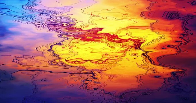 Glowing, smoothly flowing contours create an abstract map or organic pattern. Seamless looping animation. The dynamic texture with a glowing effect creates an atmosphere of fantasy and magic.