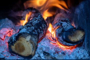 wood fire that warms with its warm flame