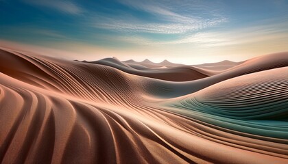 Naklejka premium Subtle Hues Of Undulation Ai Generated