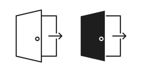 Exit icons pack. icon for web design isolated on white background