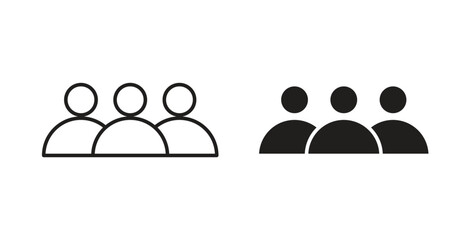 Focus group icons pack. icon for web design isolated on white background