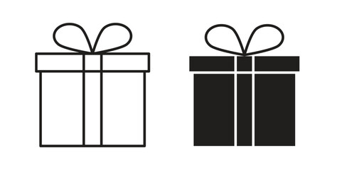 Gift icons pack. icon for web design isolated on white background