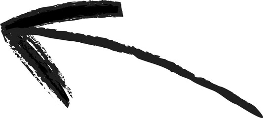 hand-drawn arrow marker isolated PNG transparent—hand-drawn brush stroke arrows on transparent background.