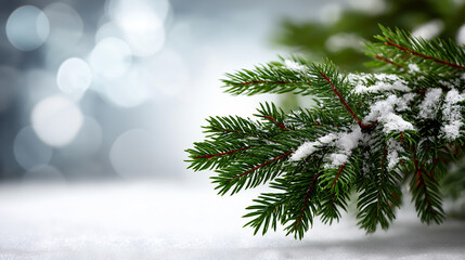 Christmas winter background with snow blurred bokeh display merry christmas greeting card happy new year message festive seasonal atmosphere defocused snowy setting with