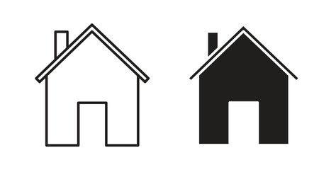 House icons pack. icon for web design isolated on white background