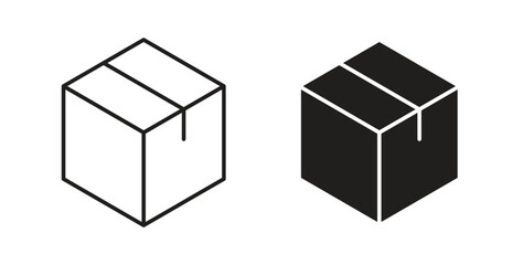 Package icons pack. icon for web design isolated on white background