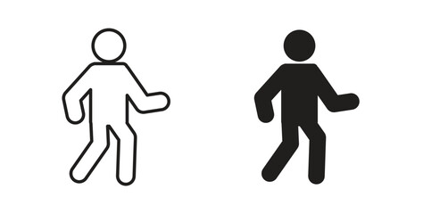 Pedestrian icons pack. icon for web design isolated on white background