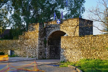 The gate through which, in 1826, the people of Mesolongi exited the city in a desperate move to escape the siege by the Ottomans, known as the Exodus or Sortie