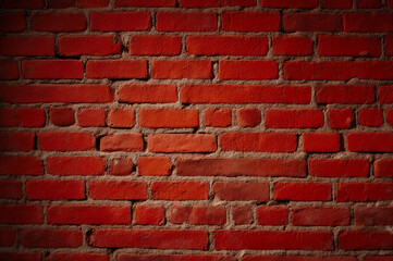 Grunge red brick wall texture. Urban construction background.
