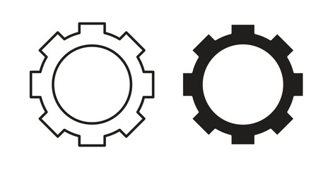 Settings gear icons pack. icon for web design isolated on white background