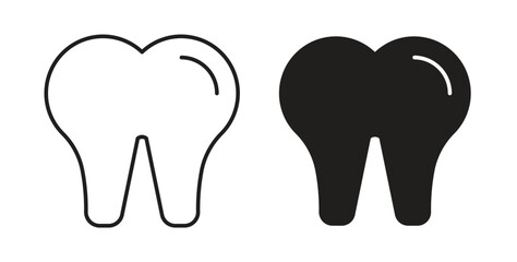 Tooth icons pack. icon for web design isolated on white background