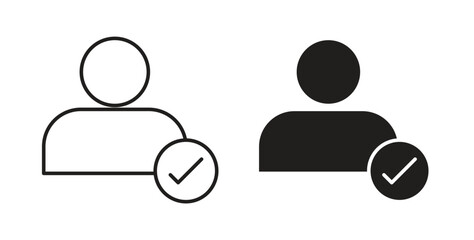 User check icons pack. icon for web design isolated on white background