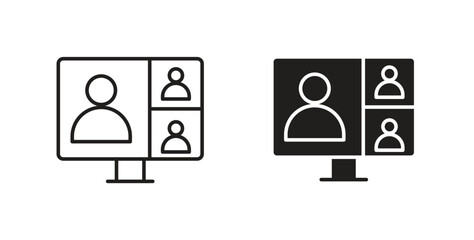 Webinar icons pack. icon for web design isolated on white background