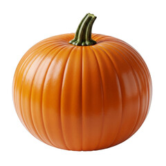 Obraz premium Autumn Pumpkin: A vibrant orange pumpkin, the quintessential symbol of autumn and the harvest season, stands proudly, its rich color and textured surface beckoning the spirit of fall.