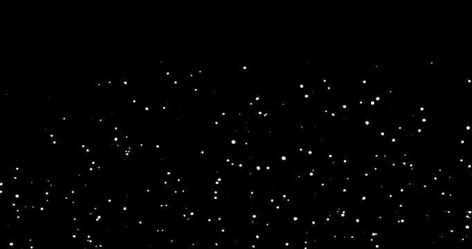 An abstract wave of snow unfolds against a deep dark background &mdash; a lot of white particles seem to float and swirl in a chaotic dance. The light dynamics of the particles creates the feeling of a fros