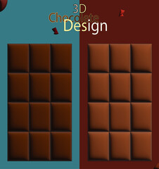 Chocolate 3d design vector design new design shop design vector