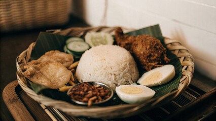 traditional Malaysia nasi lemak, Malaysia food