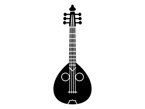 Traditional Rubab or Rabab Stringed Instrument Icon