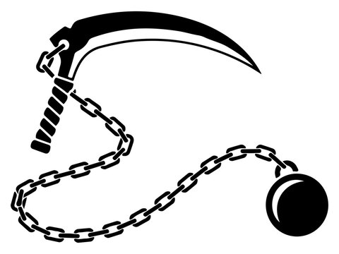 Kusarigama Traditional Japanese Ninja Weapon Icon