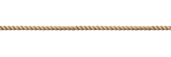 Twisted Jute or Hemp Rope Element, Isolated on white with Oil Paint Effect (PNG)