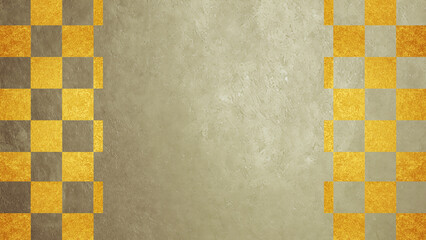 金銀の格子模様　AI生成素材