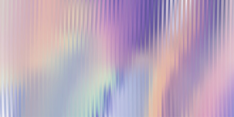 Abstract vertical reeded glass texture, soft pink purple gradient with frozen refraction. Ribbed pattern background, vector illustration