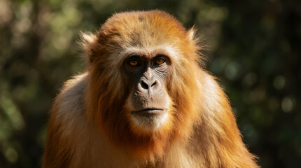 Cute Monkey Portrait in Jungle	