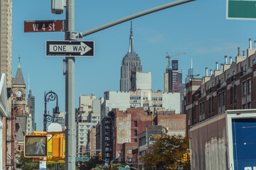 World famous Greenwich Village on a sunny morning