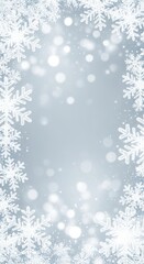 Festive Snowflake Bokeh Winter Background