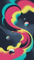 Abstract blurred gradient background in bright colors. Colorful smooth illustration