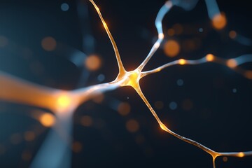 Glowing Neural Network Connection Art