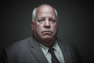 Senior executive man in suit with serious expression