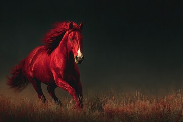 Running red horse symbolizes strength and renewal for the upcoming Chinese New Year celebration in 2026