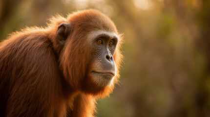 Obraz premium Cute Monkey Portrait in Jungle 