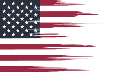 Distressed Grunge American Flag Illustration – Vintage USA Patriotic Design