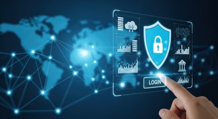 Digital security login on holographic interface