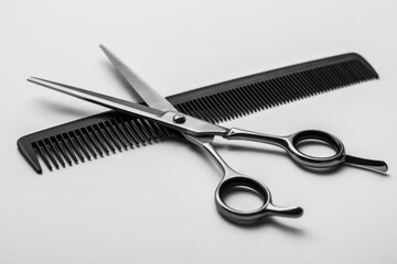 Scissors and comb
