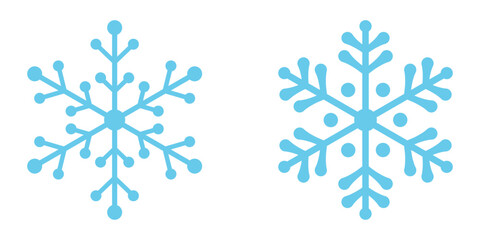 Minimal Blue Snowflake Icon – Winter, Cold, and Frozen Weather Symbol illustration Design
