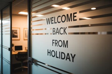 Welcome Back From Holiday Office Door