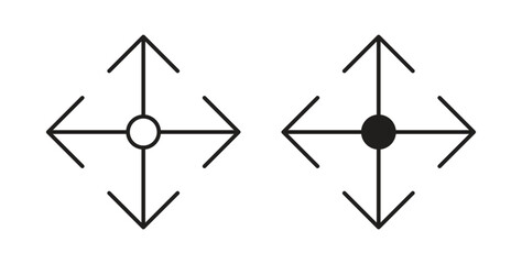 Drag icons, vector design. Silhouette and stroke icon collection